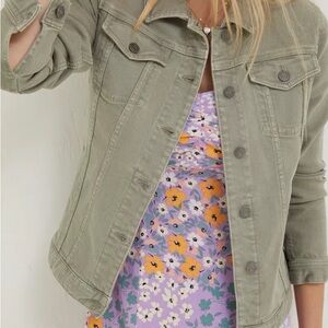 FatFace Olive Green Denim Jean Jacket